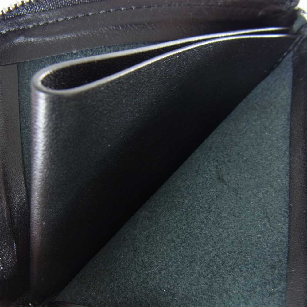 スタンダードサプラ L-ZIP レザー ミニウォレット ブラック系【美品】【中古】