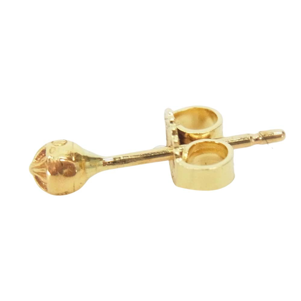 CHROME HEARTS クロムハーツ（原本有） 22K STUD CRS BALL MINI ミニ クロス ボール スタッド ピアス ゴールド系【中古】
