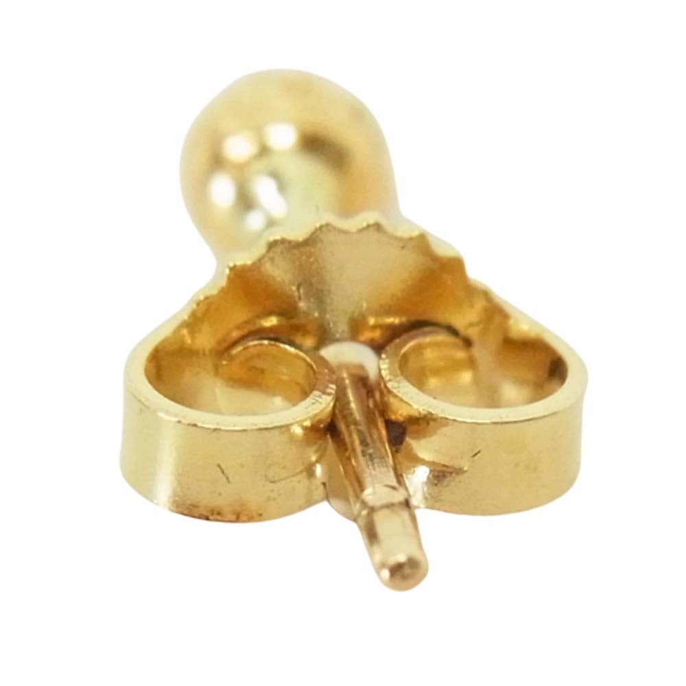 CHROME HEARTS クロムハーツ（原本有） 22K STUD CRS BALL MINI ミニ クロス ボール スタッド ピアス ゴールド系【中古】