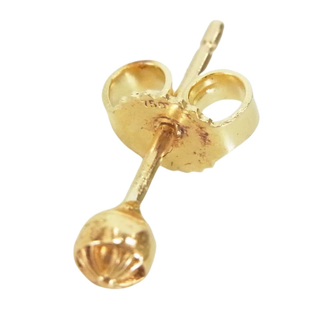 CHROME HEARTS クロムハーツ（原本有） 22K STUD CRS BALL MINI ミニ クロス ボール スタッド ピアス ゴールド系【中古】