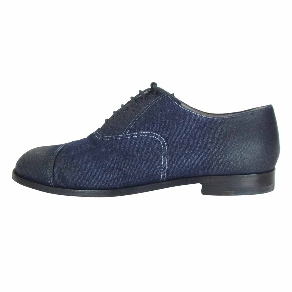 BOTTEGAVENETA ボッテガヴェネタ denim oxford dress デニム オックスフォード ドレス ストレートチップ シューズ インディゴブルー系 42.5【中古】
