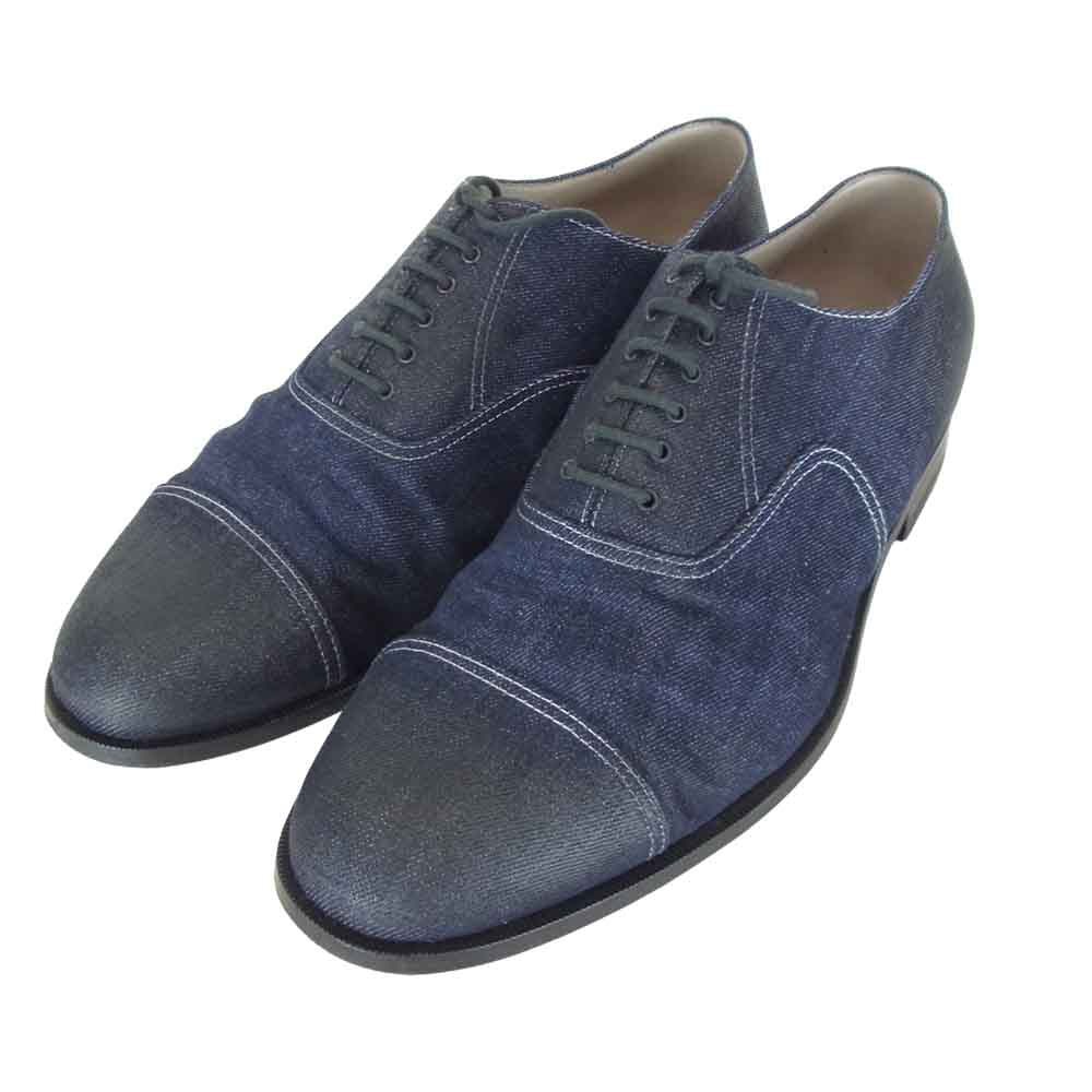 BOTTEGAVENETA ボッテガヴェネタ denim oxford dress デニム オックスフォード ドレス ストレートチップ シューズ インディゴブルー系 42.5【中古】