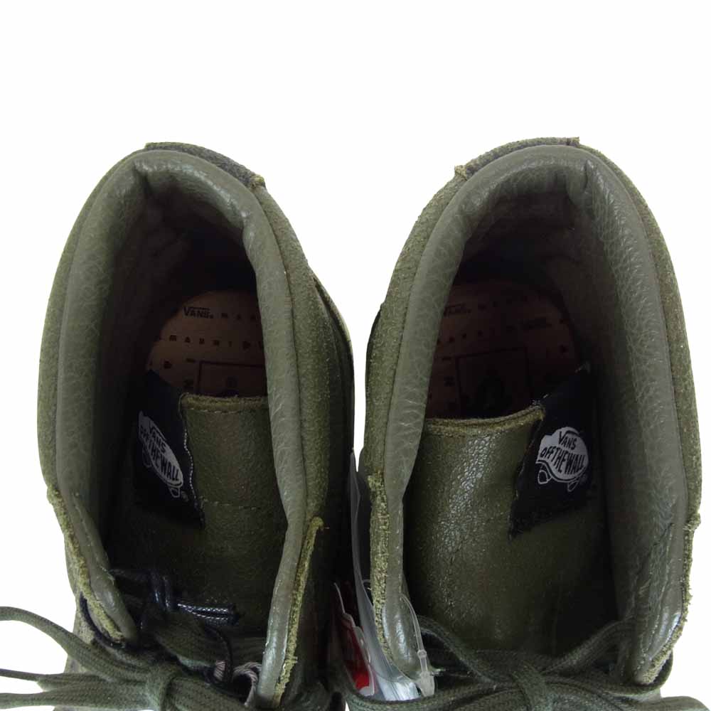 MARNI マルニ × バンズ VANS SK-8 HI スケートハイ クラックレザー スニーカー Olive Night/Black 28.5cm【美品】【中古】