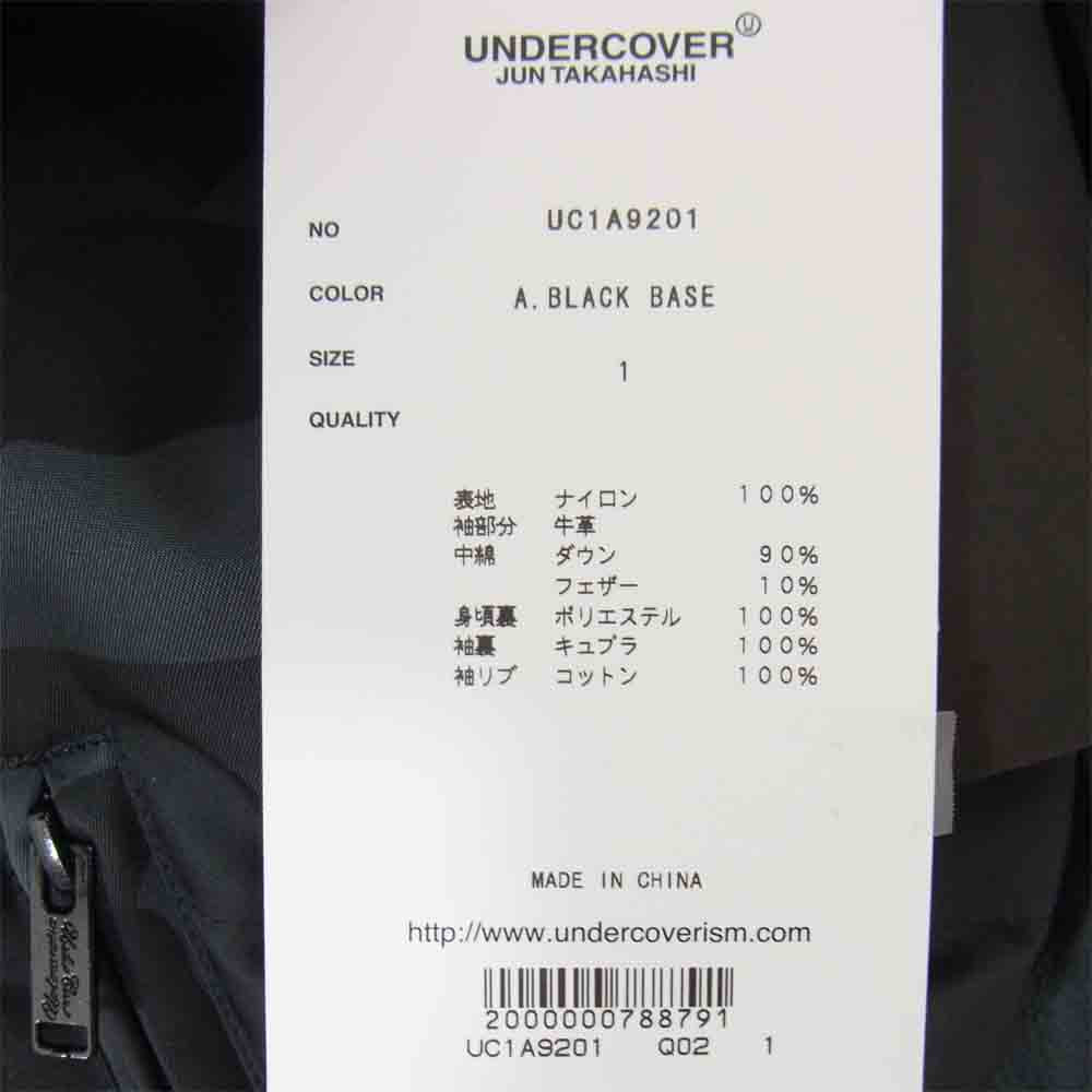 UNDERCOVER アンダーカバー UC1A9201 VALENTINO ヴァレンティノ 30th Anniversary Leather sleeve down jacket レザー スリーブ ダウン ジャケット  ブラック系 1【新古品】【未使用】【中古】