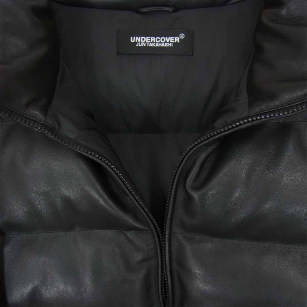 UNDERCOVER アンダーカバー UCZ9209 FRAGMENT フラグメント 30th Anniversary Leather sleeve down jacket レザー スリーブ ダウン ジャケット ブラック系 2【美品】【中古】