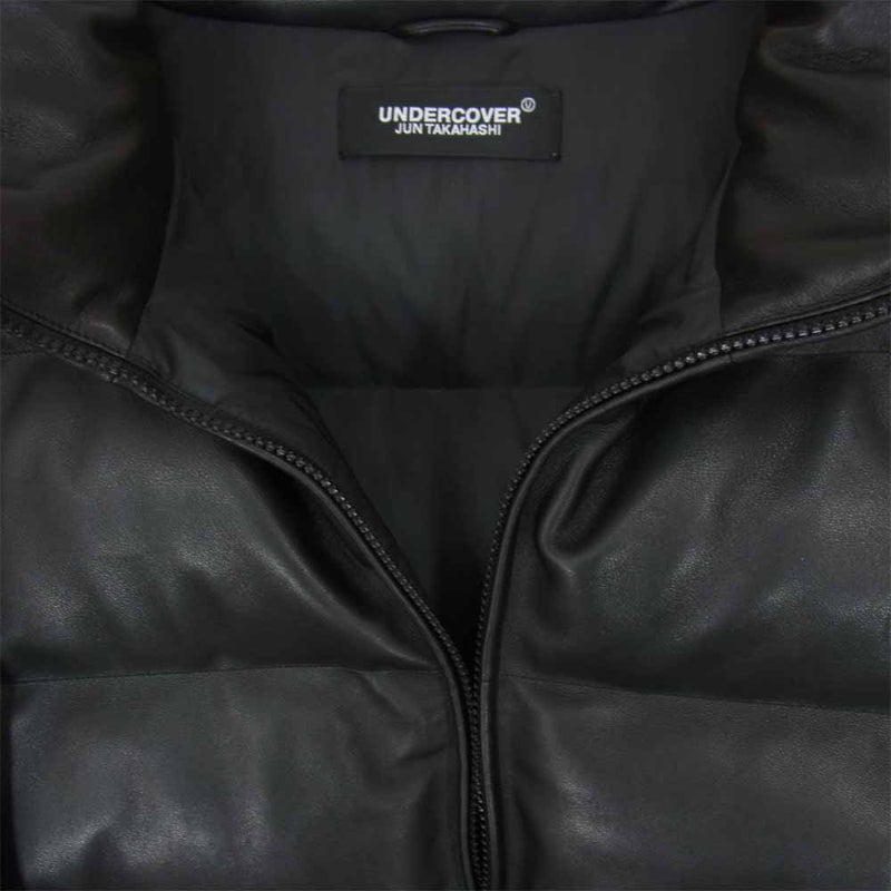 UNDERCOVER アンダーカバー UCZ9209 FRAGMENT フラグメント 30th Anniversary Leather sleeve down jacket レザー スリーブ ダウン ジャケット ブラック系 2【美品】【中古】
