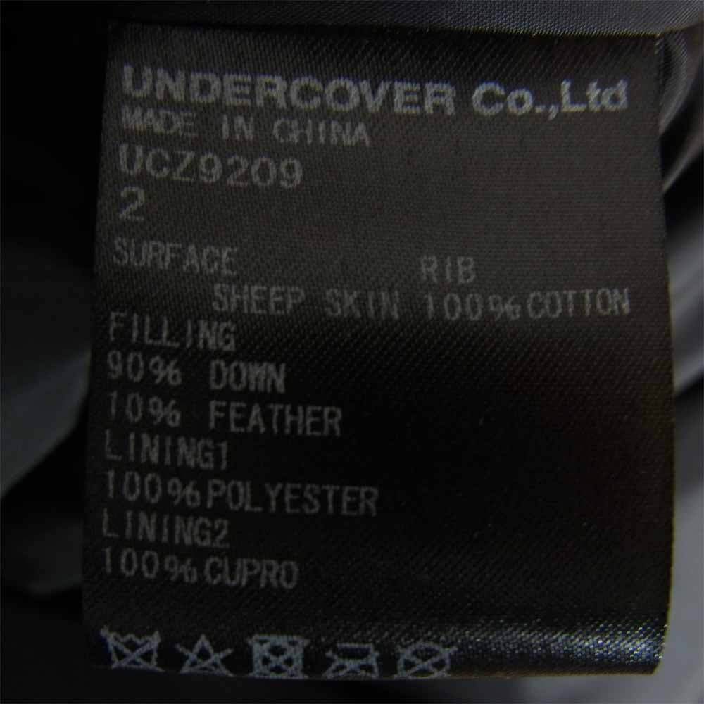 UNDERCOVER アンダーカバー UCZ9209 FRAGMENT フラグメント 30th Anniversary Leather sleeve down jacket レザー スリーブ ダウン ジャケット ブラック系 2【美品】【中古】