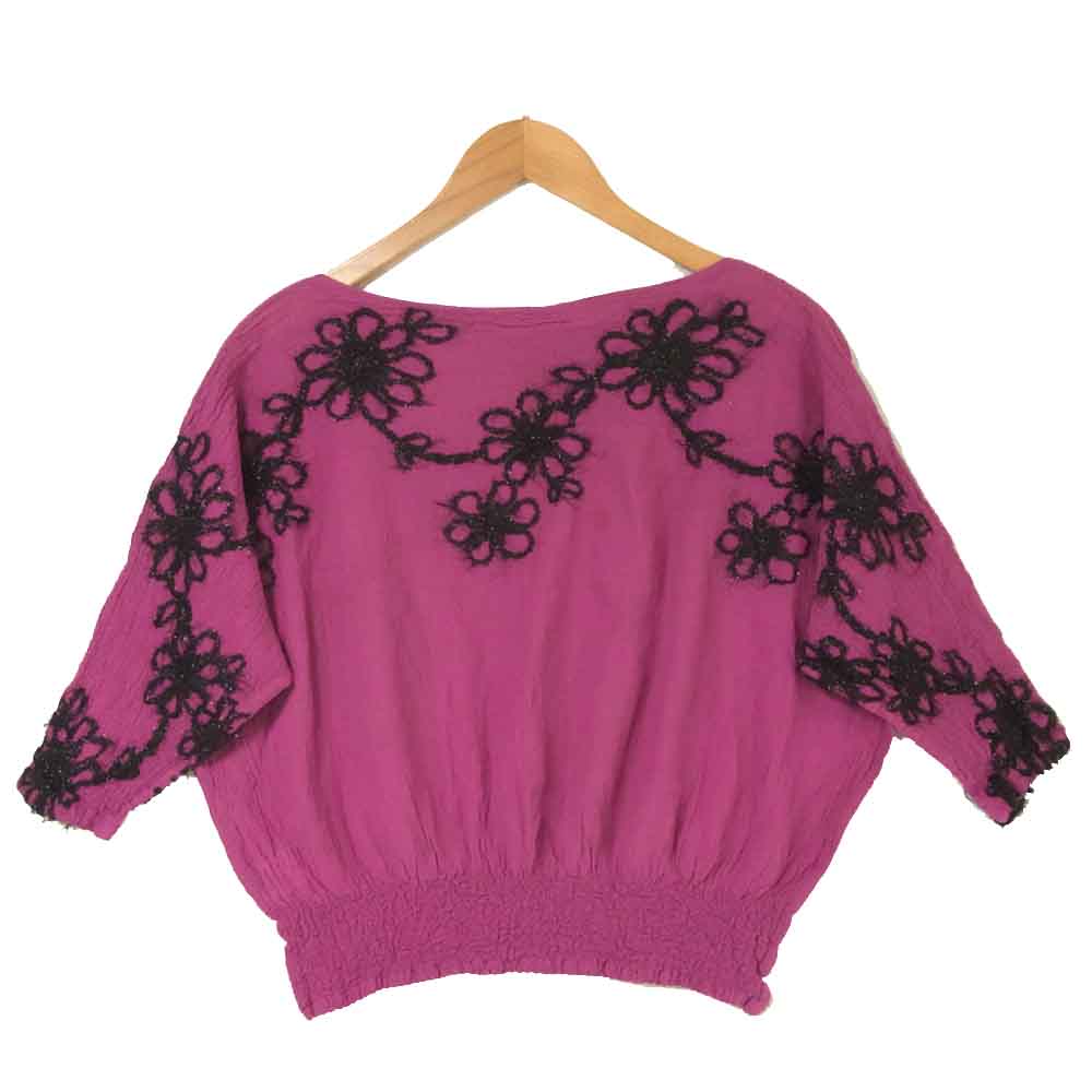 ISSEY MIYAKE イッセイミヤケ MI02FK152 me ミー フラワー 刺繍 ドルマンスリーブ カットソー ピンク系【中古】