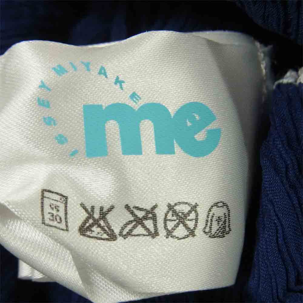 ISSEY MIYAKE イッセイミヤケ MI81FH433 me ミー フラワー 刺繍 ノースリーブ ワンピース ネイビー系【中古】