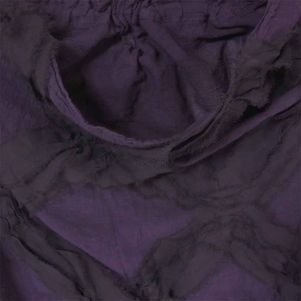 ISSEY MIYAKE イッセイミヤケ MI04FT402 me ミー シフォン×縮緬 フレンチスリーブ カットソー パープル系【中古】