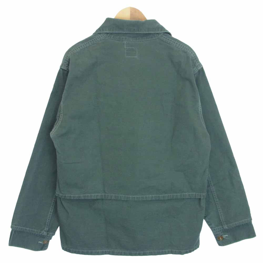 POST OVERALLS ポストオーバーオールズ ワークシャツ 長袖シャツ カーキ系 S【中古】