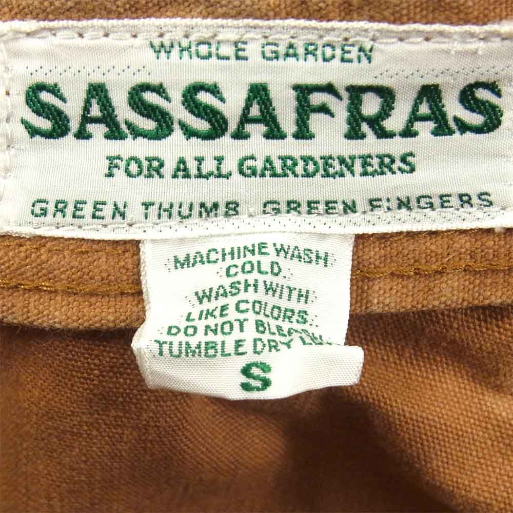 SASAFRAS ササフラス FALL LEAF PANTS 1/2 フォールリーフ ショーツ ショートパンツ ライトブラウン系 S【中古】