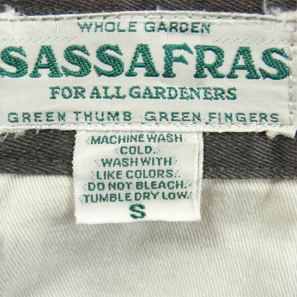 SASAFRAS ササフラス SPRAYER PANTS スプレイヤー パンツ コットン ポリエステル 日本製 グレー系 S【中古】