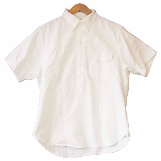 SASAFRAS ササフラス GREEN THOMB SHELL SHIRT 1/2 グリーンサム シェル BD 半袖 シャツ ホワイト系 S【中古】