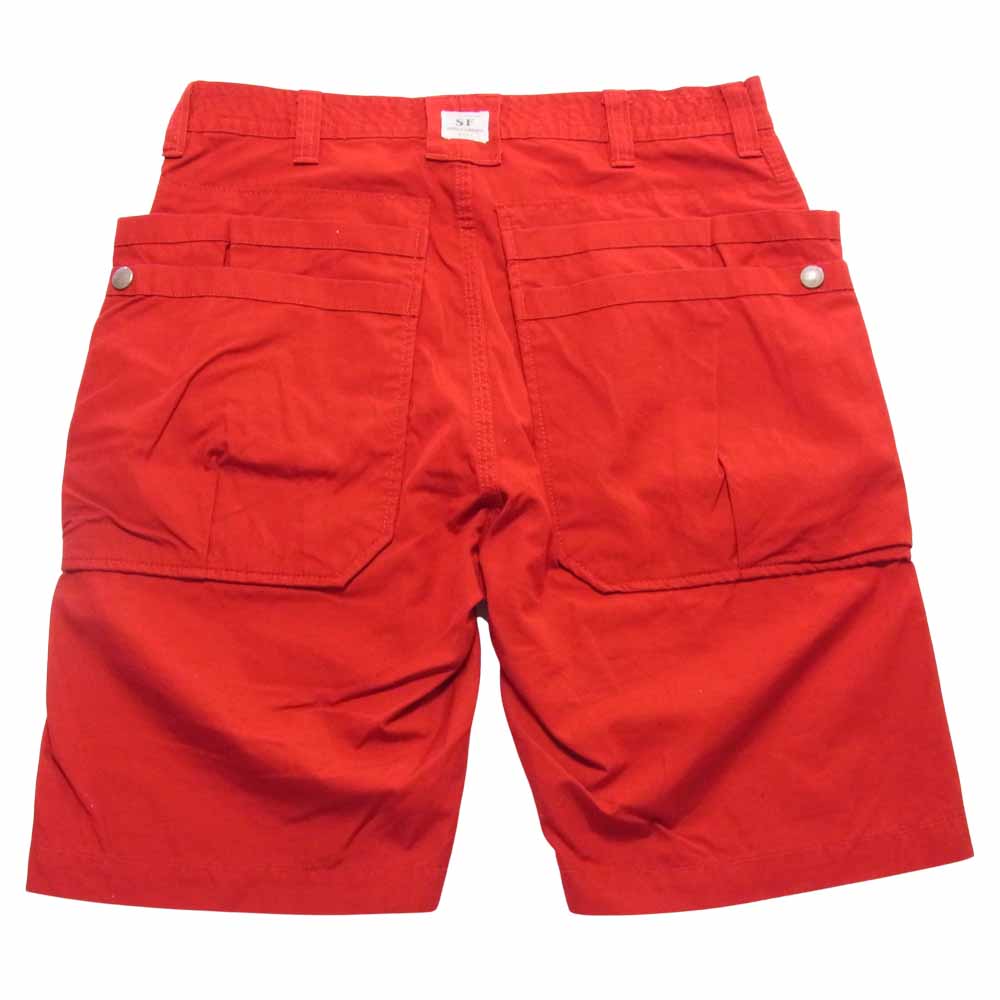 SASAFRAS ササフラス Whole Hole Pants 1/2 ショート パンツ レッド レッド系 S【中古】