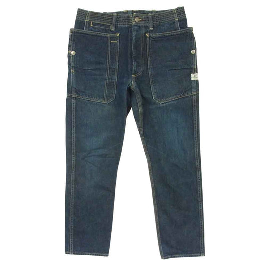 SASAFRAS ササフラス FALL LEAF SPRAYER PANTS DENIM フォールリーフ スプレイヤー デニムパンツ インディゴブルー系 S【中古】