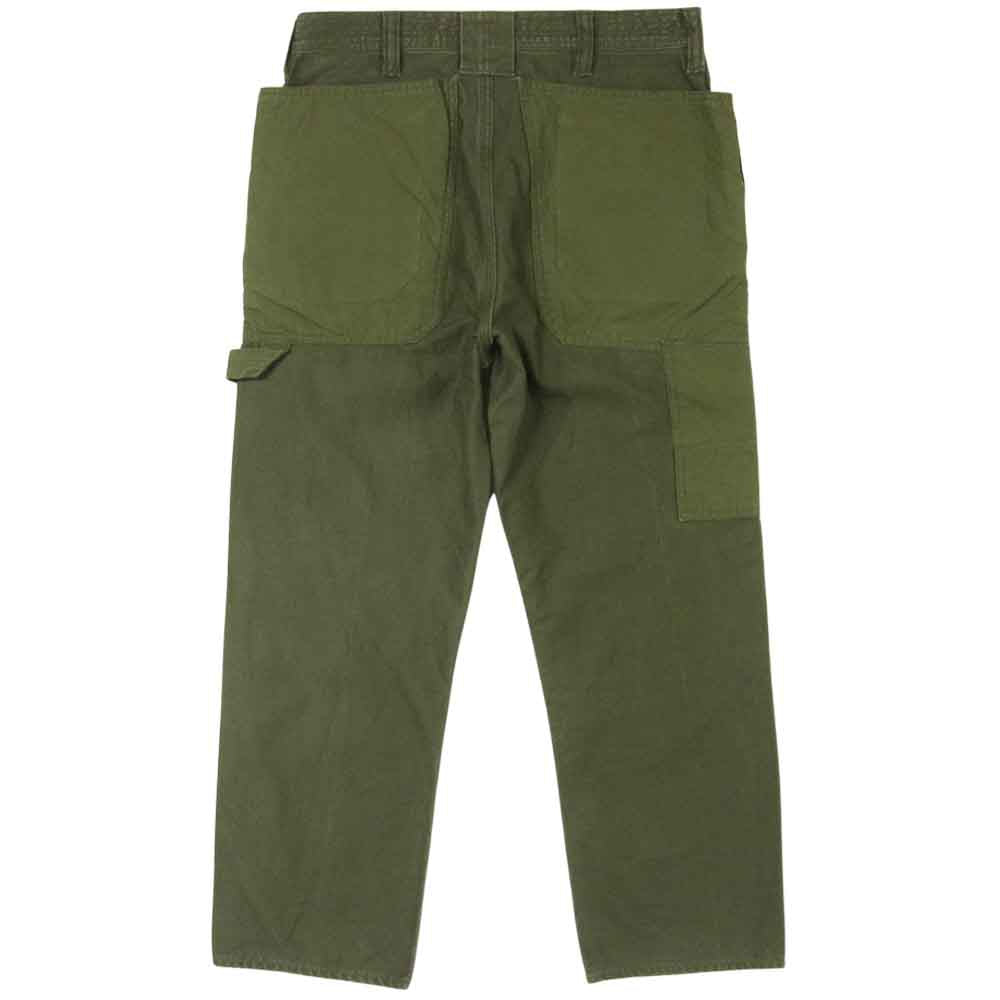 SASAFRAS ササフラス FALL LEAF GARDENER PANTS フォール リーフ ガーデナー コットン パンツ カーキ系 S【中古】