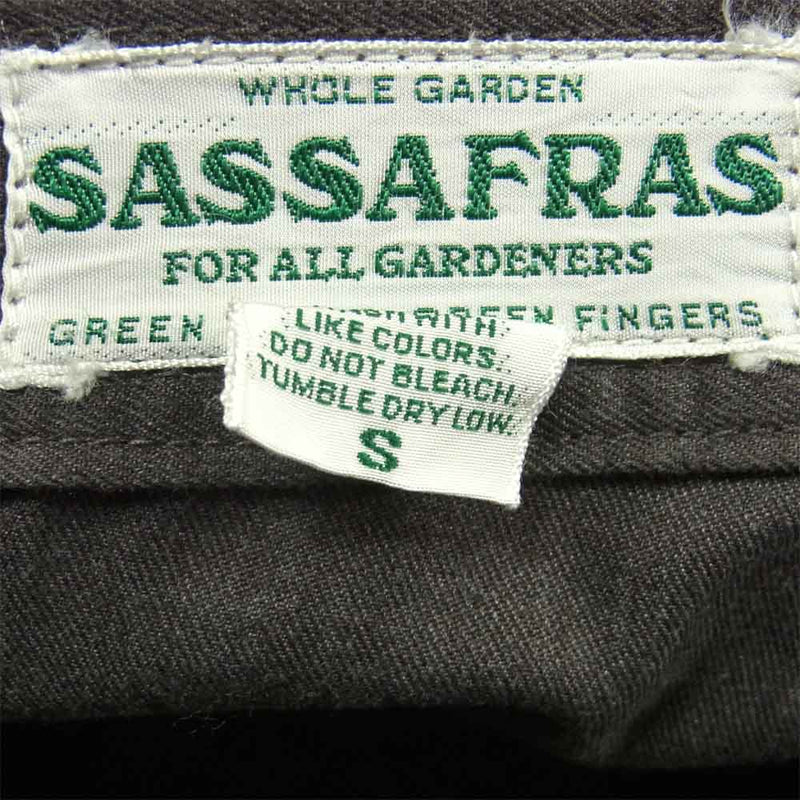 SASAFRAS ササフラス FALL LEAF GARDENER PANTS フォール リーフ ガーデナー パンツ 日本製 グレー系 S【中古】
