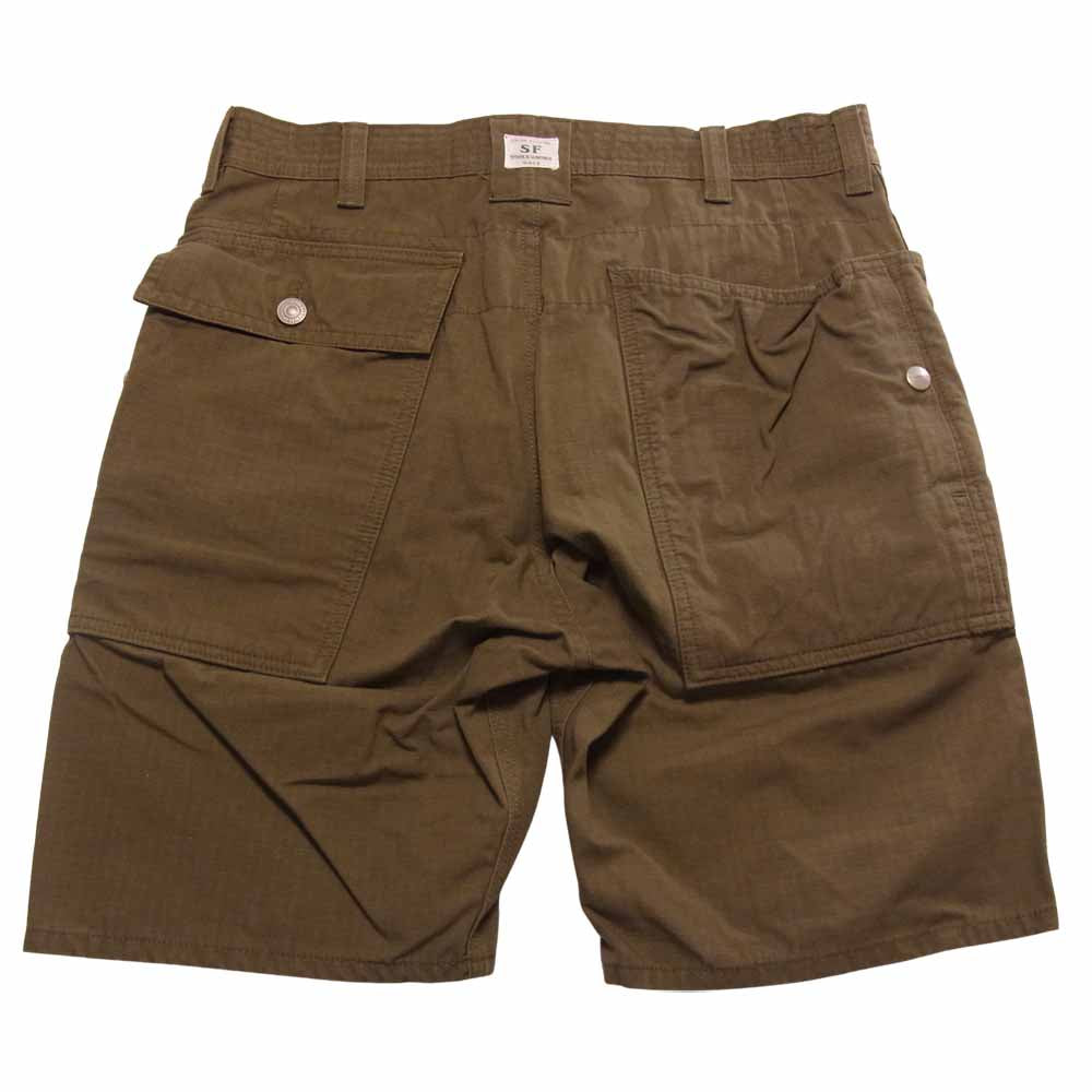 SASAFRAS ササフラス Weeds Pants 1/2 ウィーズ ブッシュ ショーツ カーキ系 S【中古】