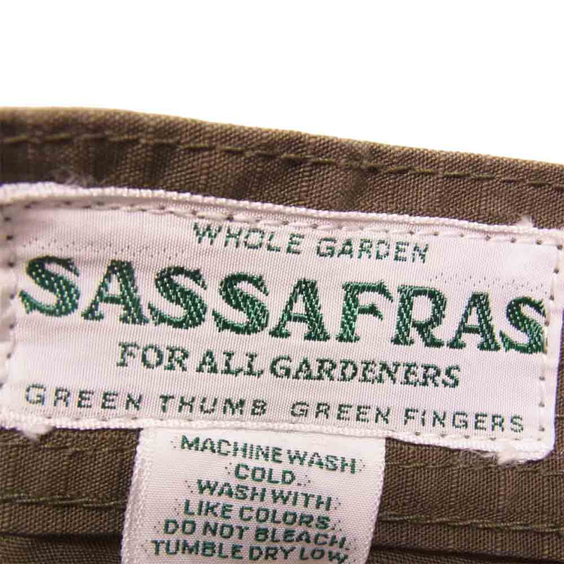SASAFRAS ササフラス Weeds Pants 1/2 ウィーズ ブッシュ ショーツ カーキ系 S【中古】