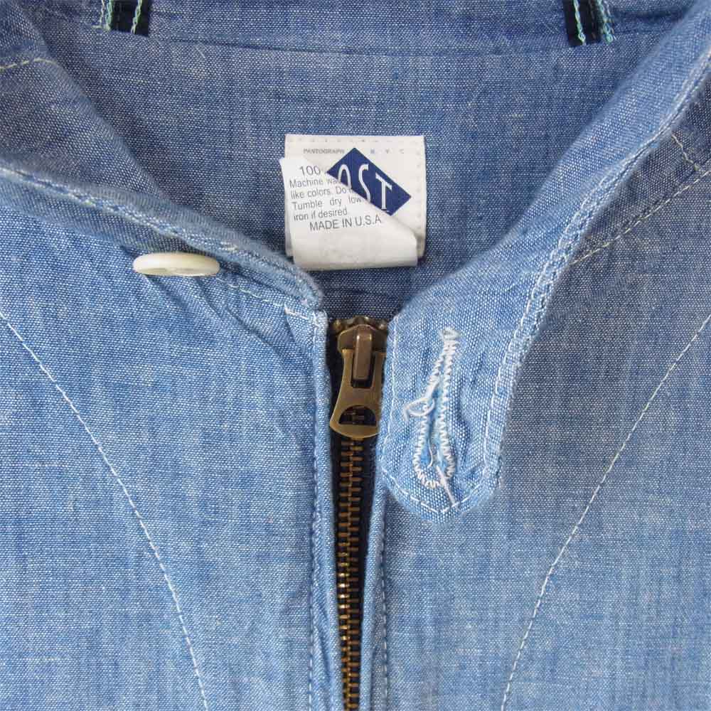 POST OVERALLS ポストオーバーオールズ CRUZER PARKA クルーザー パーカー シャンブレー ジャケット インディゴブルー系 S【中古】