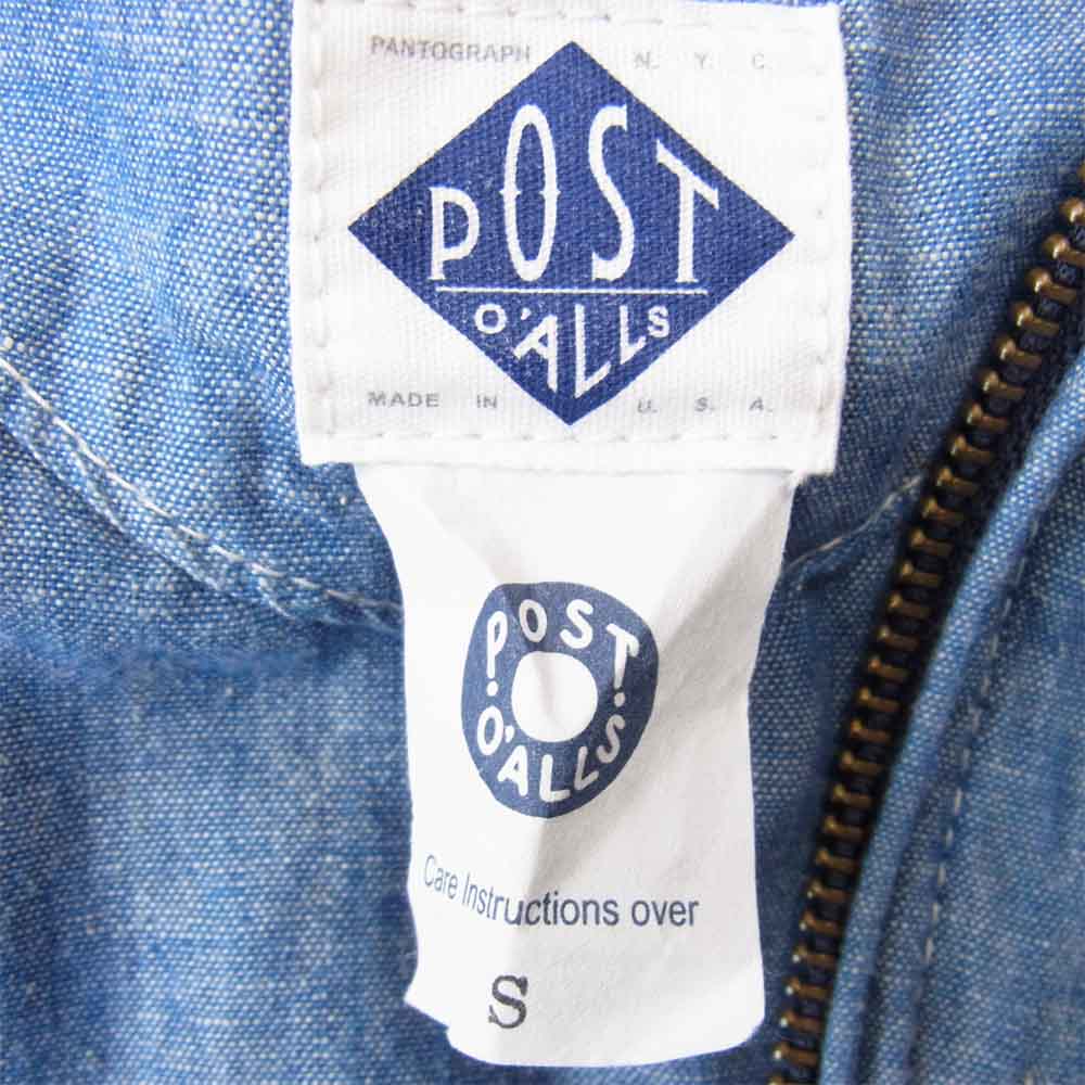 POST OVERALLS ポストオーバーオールズ CRUZER PARKA クルーザー パーカー シャンブレー ジャケット インディゴブルー系 S【中古】