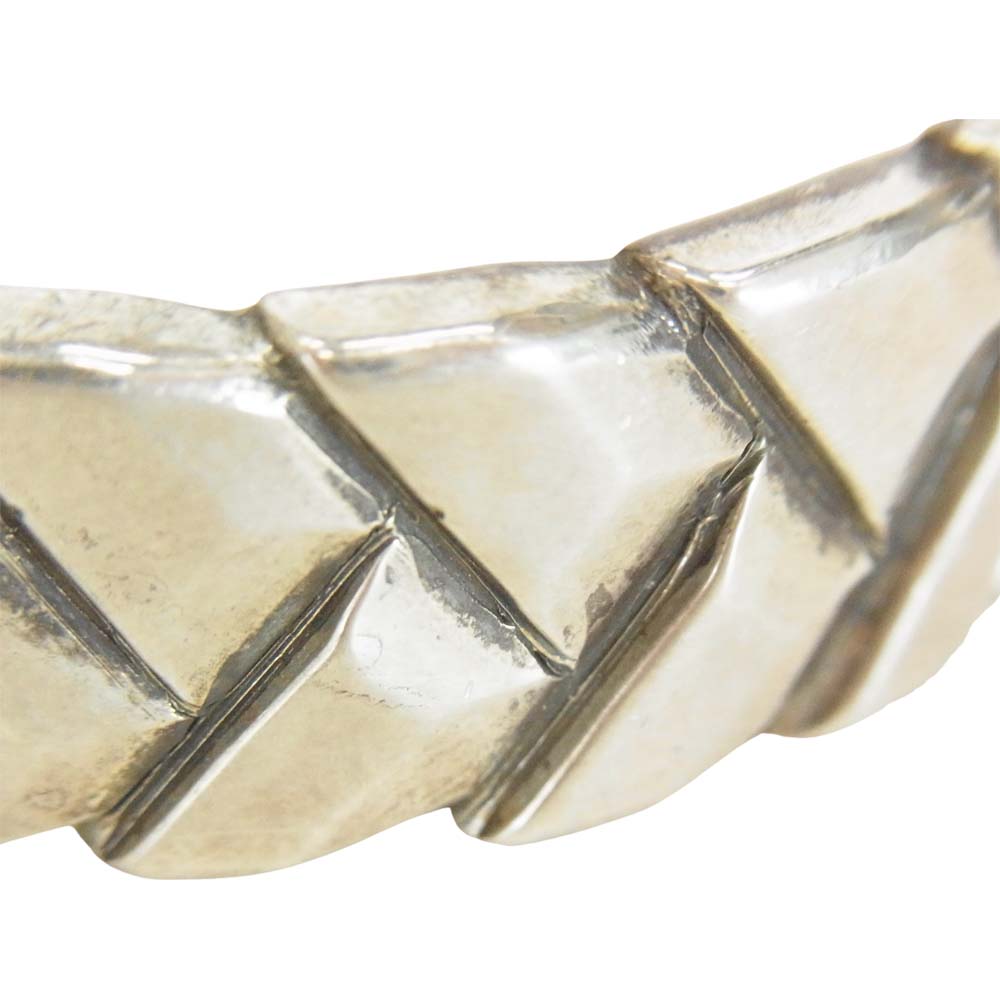 Clendon Pete クレンドンピート Navajo ナバホ シルバー バングル シルバー【中古】