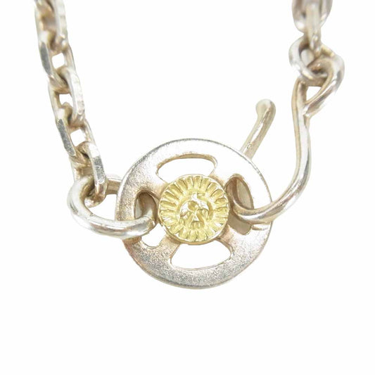 WINGROCK ウィングロック K18 金メタル付 メディスンホイール  ネックレス シルバー【中古】