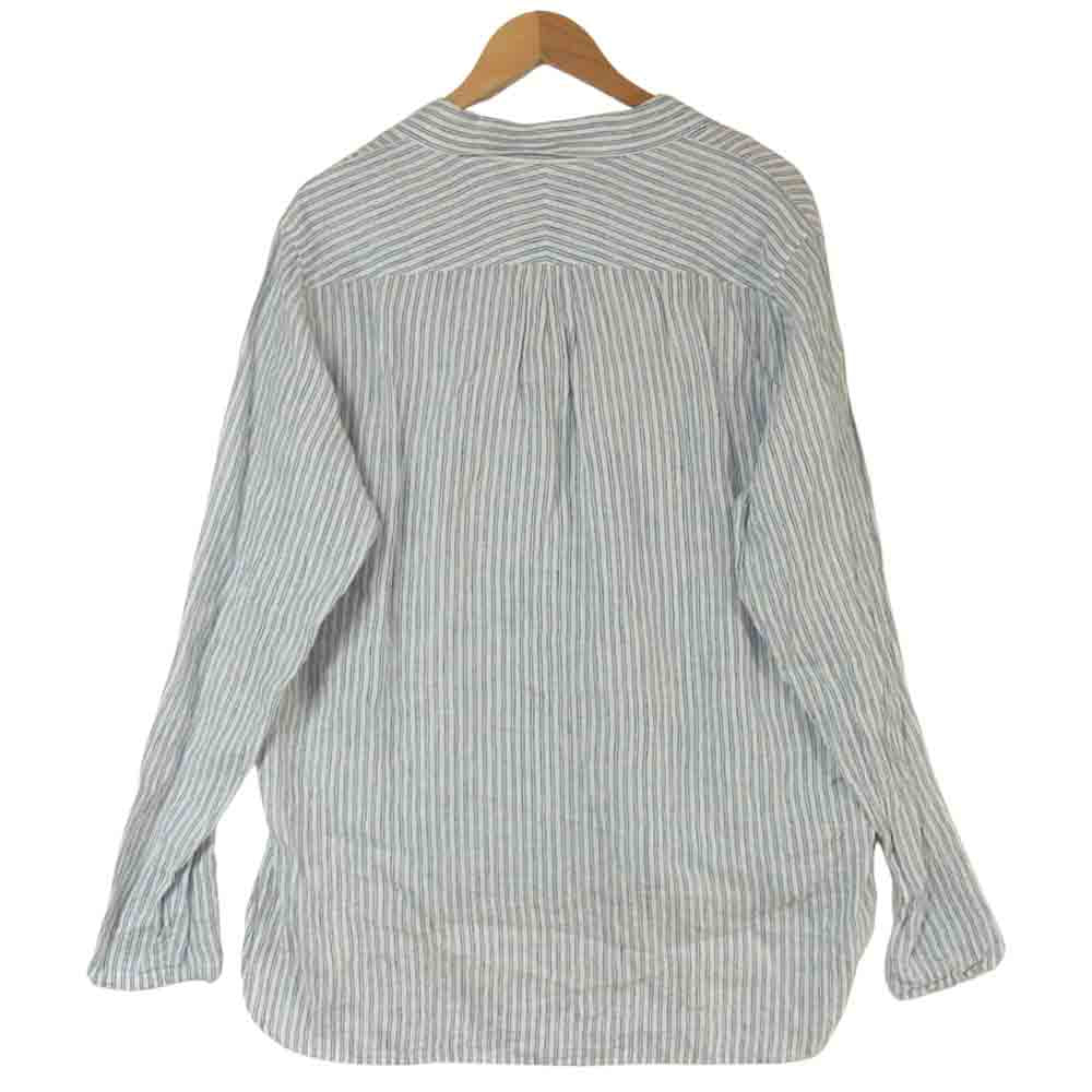 イーセットアンドコー 17SS S042 PULLOVER SHIRT プルオーバー 長袖 シャツ ホワイト系 ライトブルー系 38【中古】