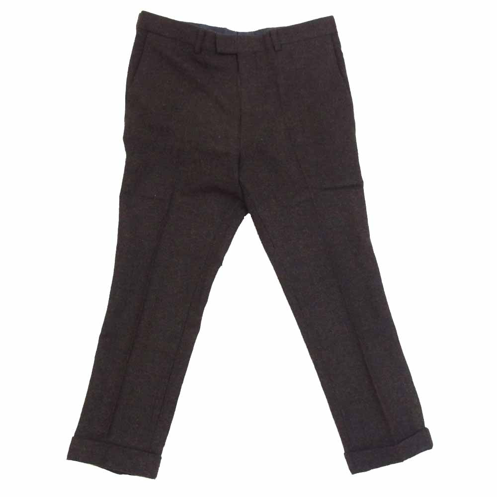 soe ソーイ 裾ダブル センタープレス パンツ ウールパンツ ウール 日本製 ブラウン系【美品】【中古】