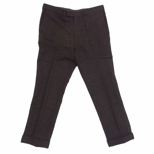 soe ソーイ 裾ダブル センタープレス パンツ ウールパンツ ウール 日本製 ブラウン系【美品】【中古】