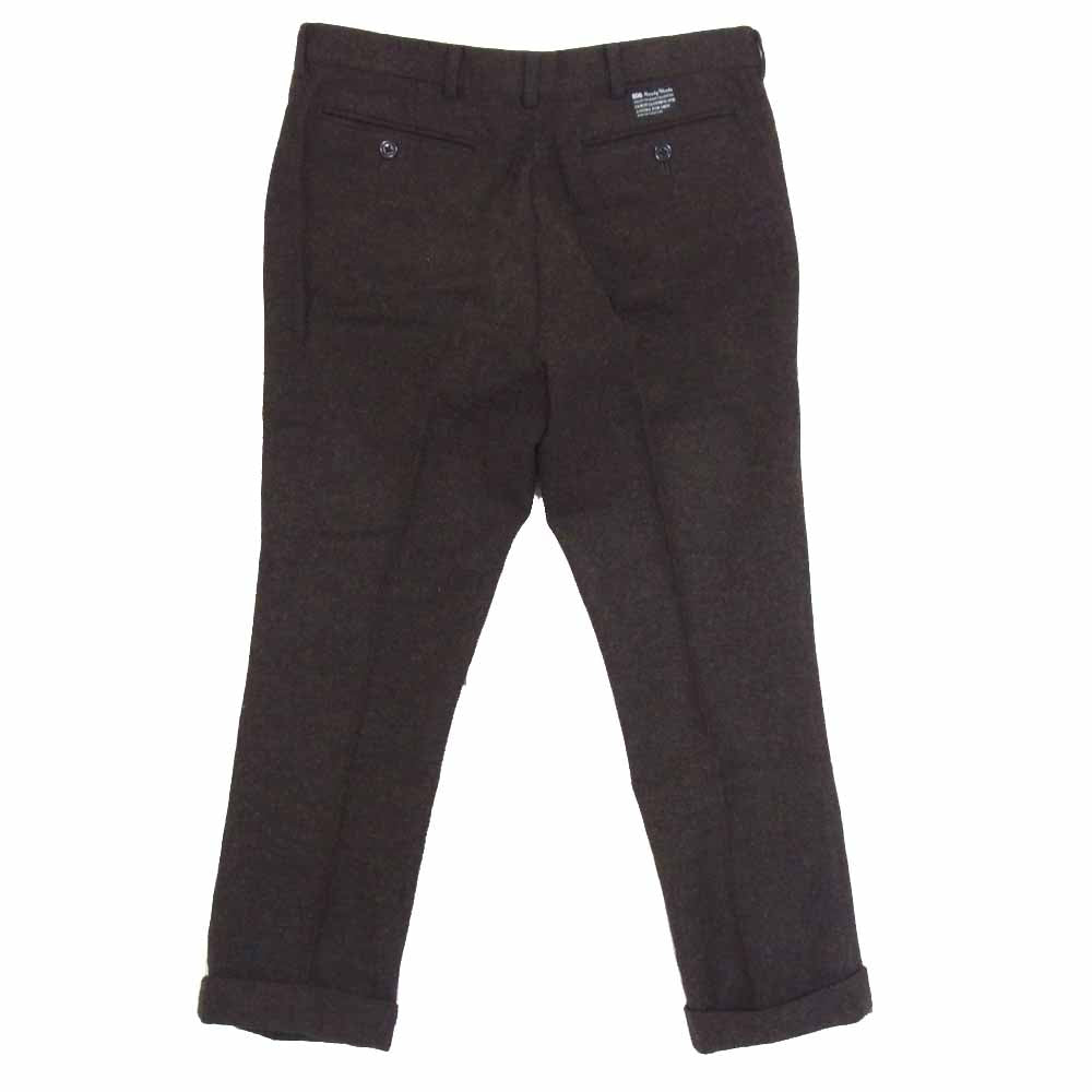 soe ソーイ 裾ダブル センタープレス パンツ ウールパンツ ウール 日本製 ブラウン系【美品】【中古】