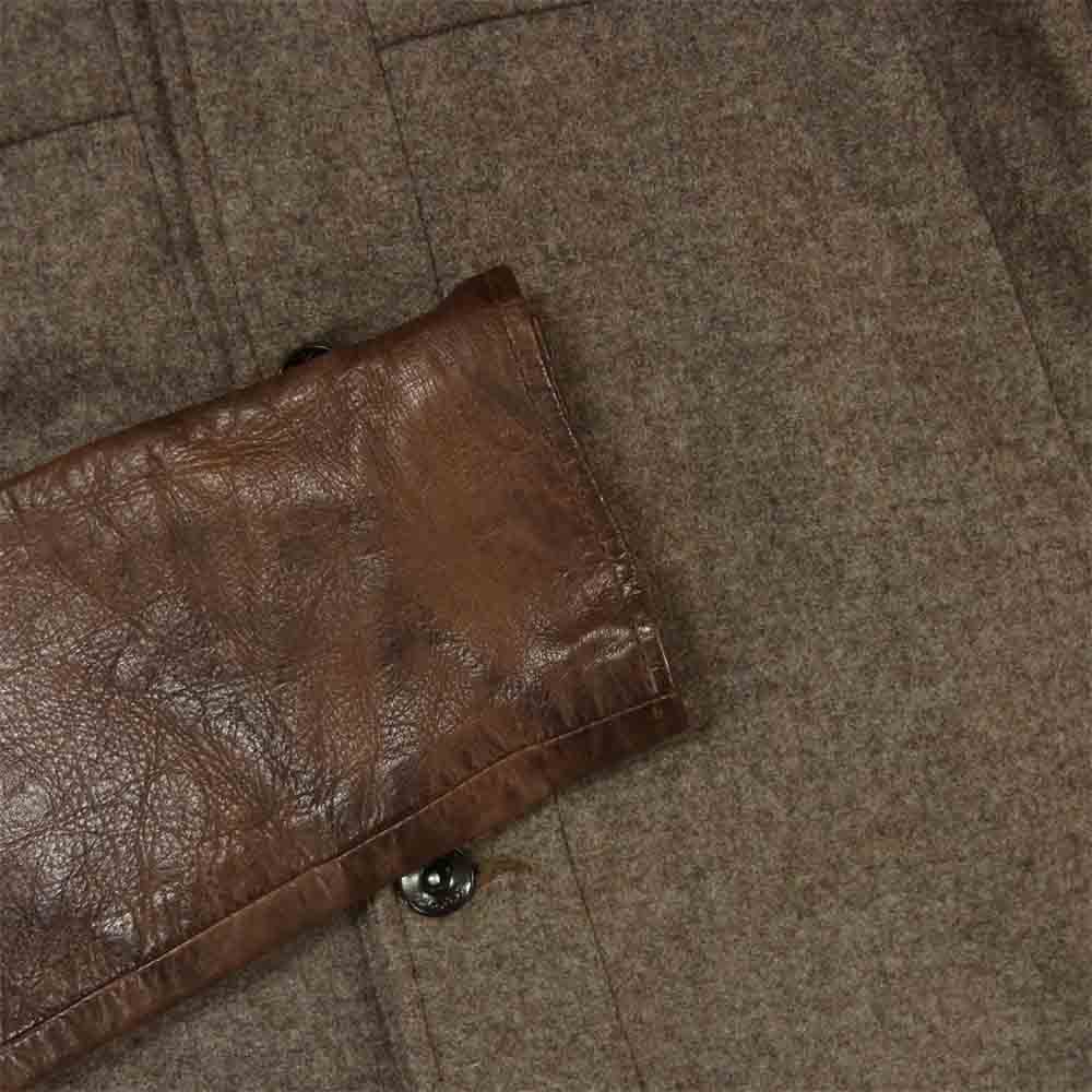 ODYN VOVK 袖カウレザー 切替 ジャケット アメリカ製 ブラウン系 グレイッシュブラウン系 S【中古】