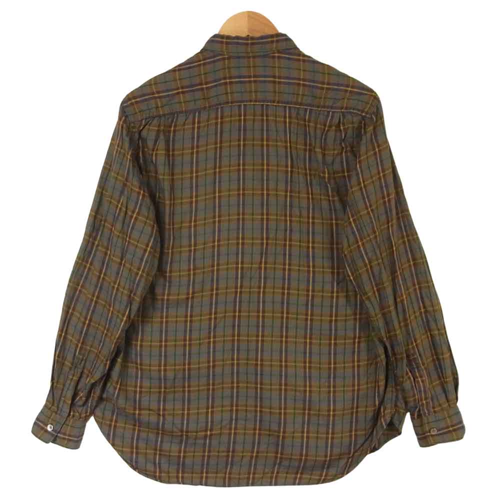 COMME des GARCONS HOMME コムデギャルソンオム AD2003 HM-B010 CHECK SHIRT チェック 長袖 シャツ カーキ系 ブラウン系 M【中古】