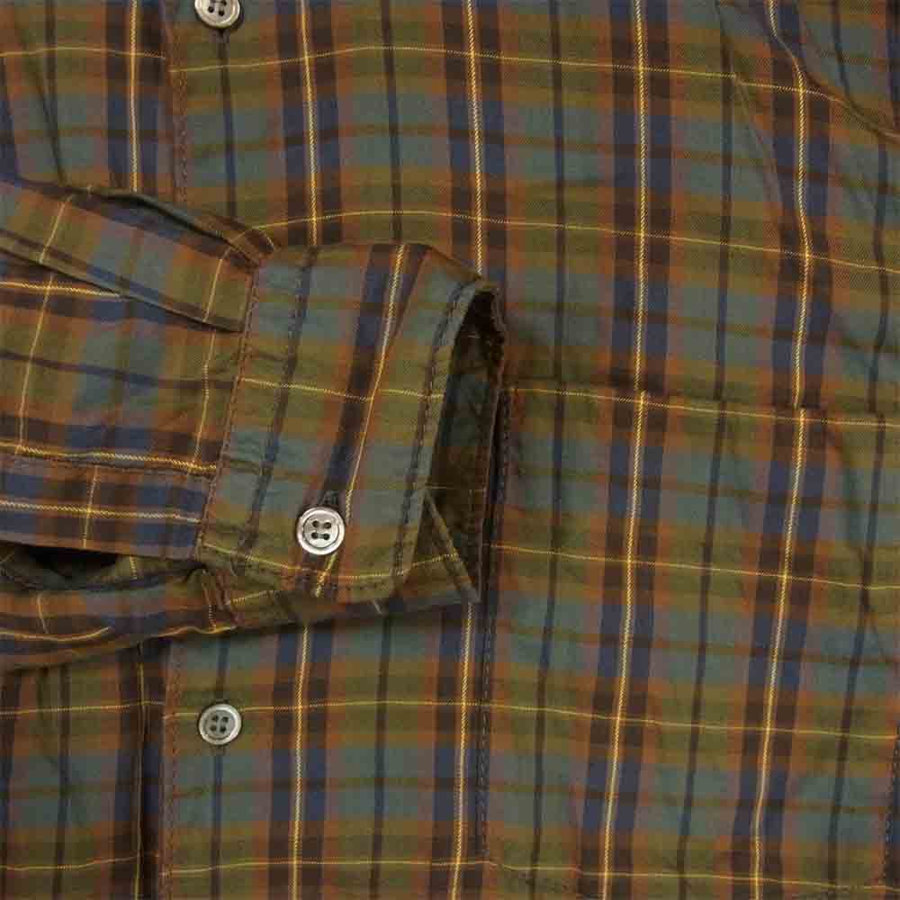 COMME des GARCONS HOMME コムデギャルソンオム AD2003 HM-B010 CHECK SHIRT チェック 長袖 シャツ カーキ系 ブラウン系 M【中古】