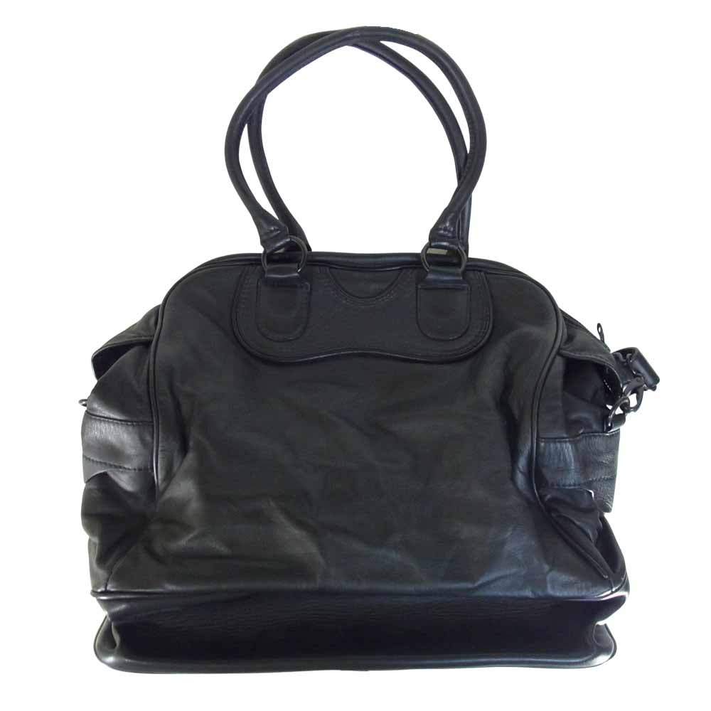 SISII シシ 2WAY 2ウェイ レザー ボストンバッグ トートバッグ ボストン トート バッグ ブラック系【中古】