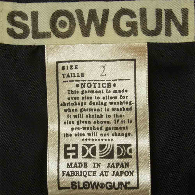 slowgun スロウガン 羊革 ラムレザー ライダース ジャケット 日本製 ブラック系 2【中古】