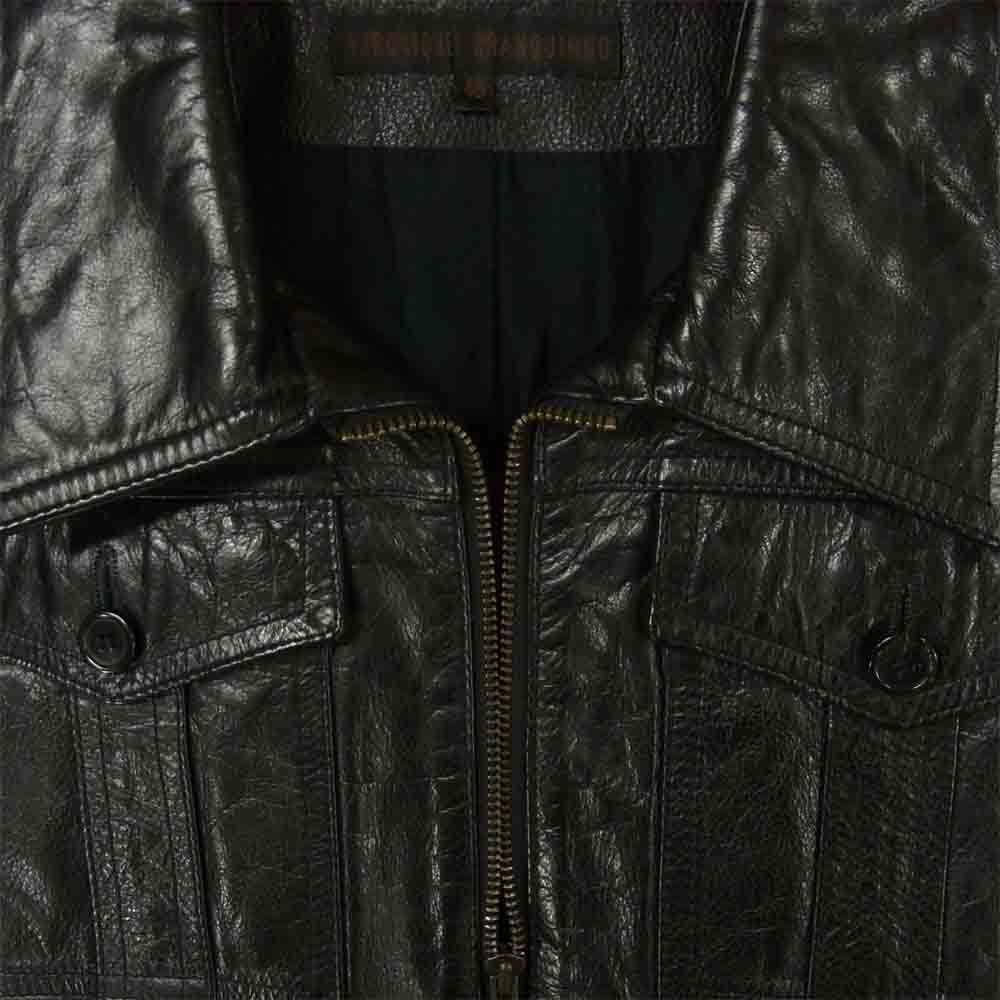 Veronique BRANQUINHO ヴェロニクブランキーノ リブ レザー ブルゾン