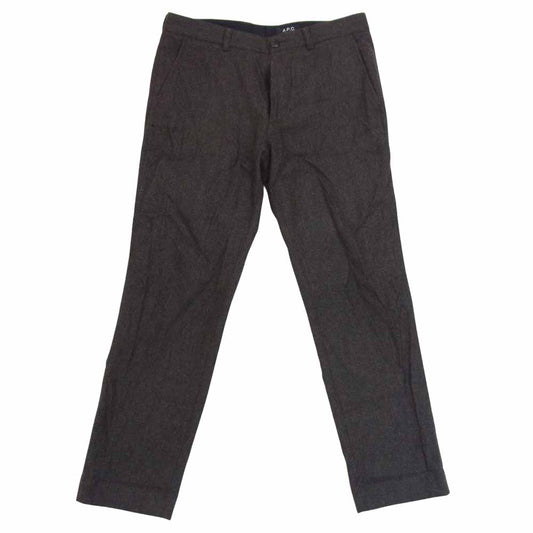 A.P.C. アーペーセー イタリアン ウール トラウザー パンツ ウールパンツ チャコール系 XS【中古】