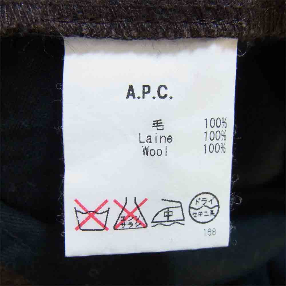 A.P.C. アーペーセー イタリアン ウール トラウザー パンツ ウールパンツ チャコール系 XS【中古】