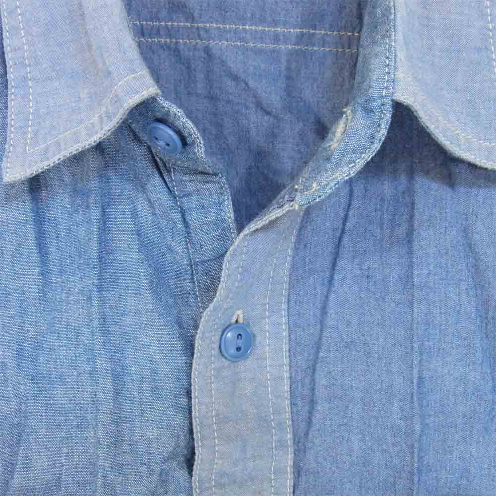 MOUNTAIN RESEARCH マウンテンリサーチ UTLITY SHIRT シャンブレー ユーティリティ シャツ インディゴブルー系 S【中古】