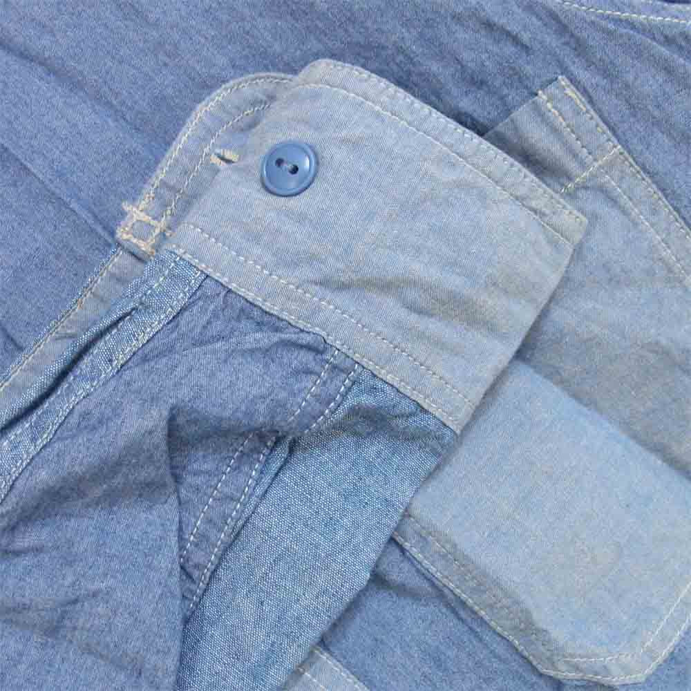 MOUNTAIN RESEARCH マウンテンリサーチ UTLITY SHIRT シャンブレー ユーティリティ シャツ インディゴブルー系 S【中古】