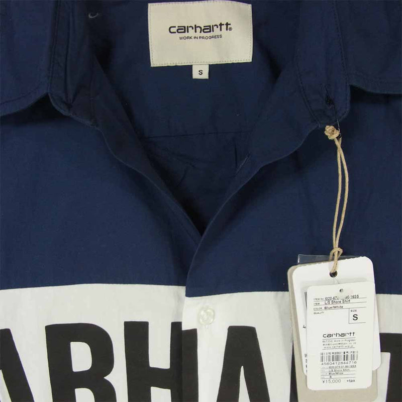 Carhartt カーハート 16SS WIP L/S Shore Shirt ロングスリーブ シャツ ネイビー系 S【新古品】【未使用】【中古】