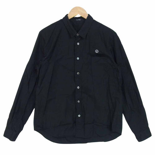 UNDERCOVER アンダーカバー 15AW N9404 U ロゴ 刺繍 シャツ 長袖シャツ コットン 日本製 ブラック系 1【中古】