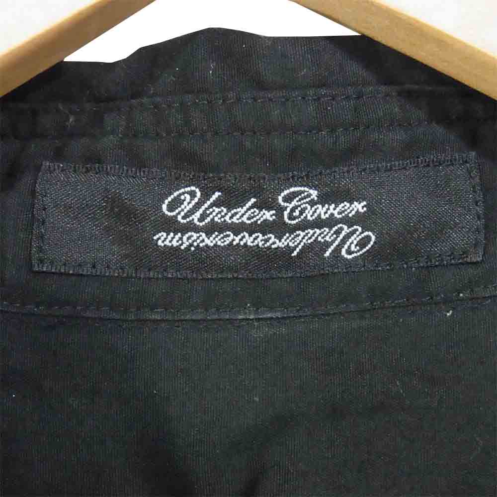 UNDERCOVER アンダーカバー 15AW N9404 U ロゴ 刺繍 シャツ 長袖シャツ コットン 日本製 ブラック系 1【中古】