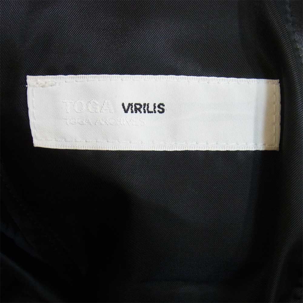 TOGA トーガ 15SS TV-FC333 カウハイド メッシュ 切替 レザー ライダース ジャケット ブラック系 44【美品】【中古】