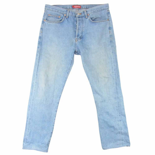 Supreme シュプリーム STONE WASHED SLIM JEAN ストーン ウォッシュ スリム デニム パンツ インディゴブルー系 34【中古】