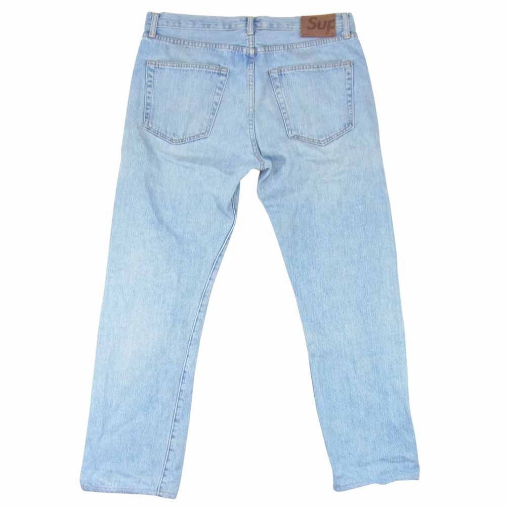 Supreme シュプリーム STONE WASHED SLIM JEAN ストーン ウォッシュ スリム デニム パンツ インディゴブルー系 34【中古】