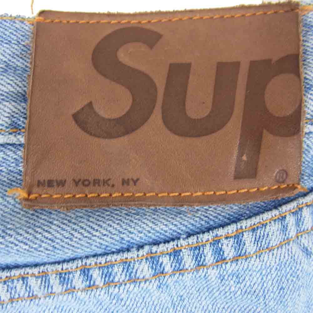 Supreme シュプリーム STONE WASHED SLIM JEAN ストーン ウォッシュ スリム デニム パンツ インディゴブルー系 34【中古】