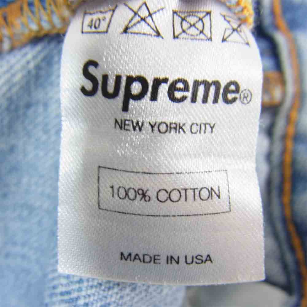 Supreme シュプリーム STONE WASHED SLIM JEAN ストーン ウォッシュ スリム デニム パンツ インディゴブルー系 34【中古】